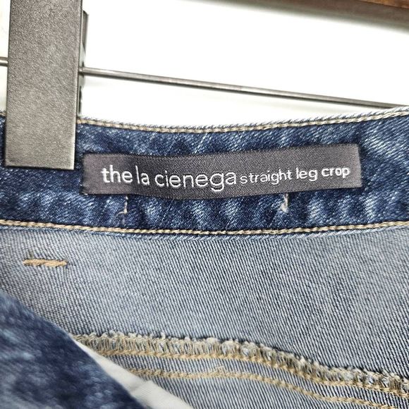 NWT ECRU The La Cienega Straight Leg Crop Medium Wash Stretchy Denim Jeans Sz:29 - Picture 8 of 9